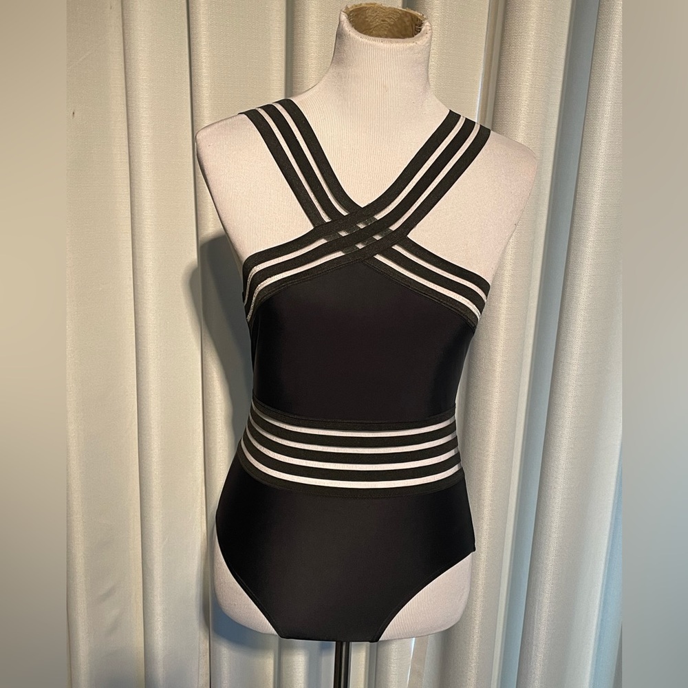 Black one piece swimsuit. NWT